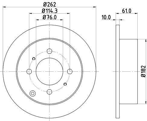 HELLA PAGID Тормозной диск 8DD 355 110-941